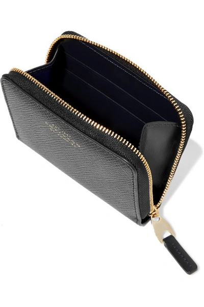 Shop Smythson Panama Textured-leather Wallet In Black