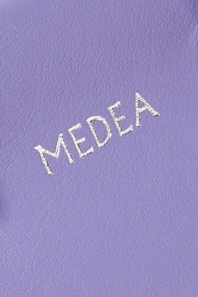 Shop Medea Prima Short Leather Tote In Purple