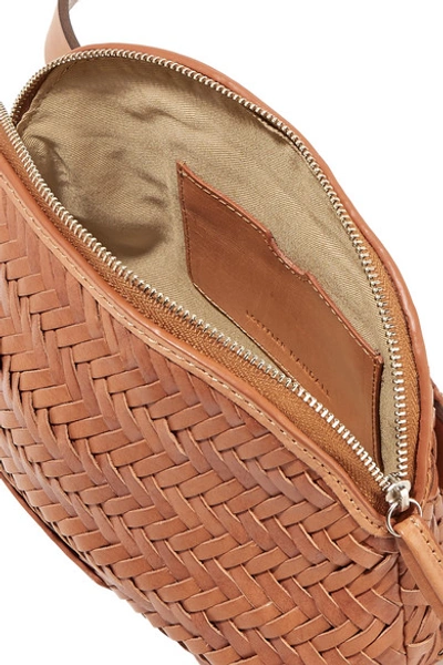 Shop Loeffler Randall Demi Woven Leather Belt Bag In Tan