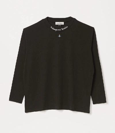 Shop Vivienne Westwood Long Sleeve Oversize T-shirt Black