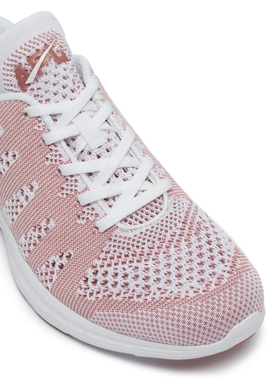 Shop Apl Athletic Propulsion Labs 'techloom Pro' Knit Sneakers In White / Redwood