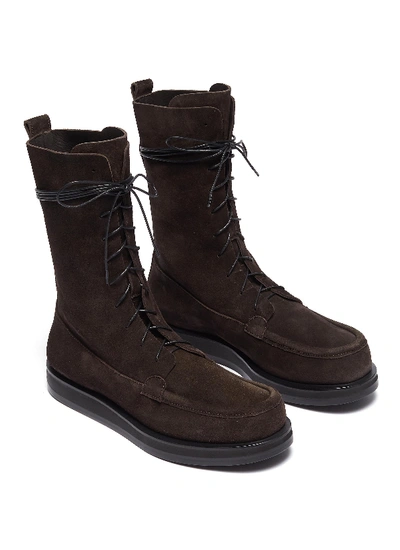 Shop The Row 'patty' Suede Combat Boots