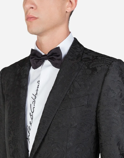 Shop Dolce & Gabbana Jacquard Martini Suit In Black