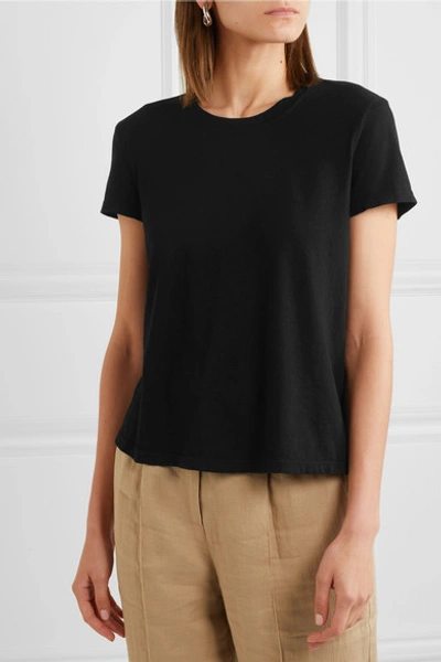 Shop James Perse Vintage Boy Cotton-jersey T-shirt In Black