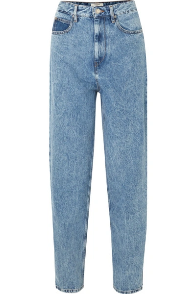 Shop Isabel Marant Étoile Corsyj High-rise Tapered Jeans In Light Blue