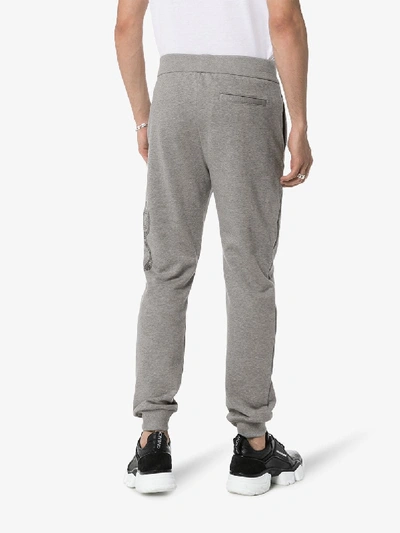 Shop Versace Medusa Logo Track Trousers In Grey