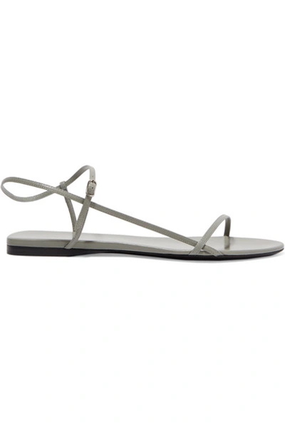 Shop The Row Bare Leather Sandals In Gray