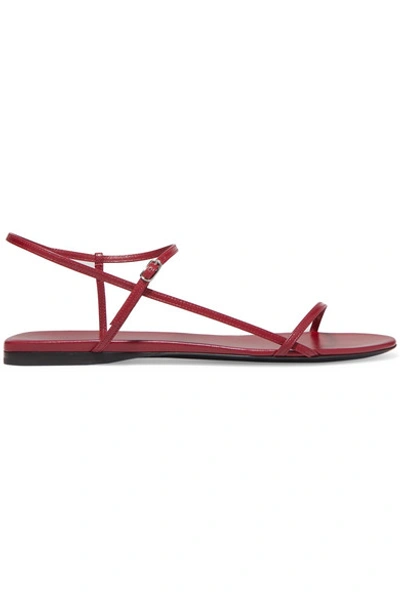 Shop The Row Bare Leather Sandals In Red