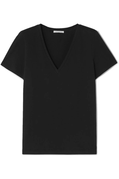 Shop Ninety Percent + Net Sustain Ruby Organic Cotton-jersey T-shirt In Black
