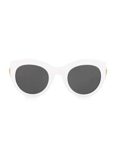 Shop Versace Women's 51mm Cat Eye Sunglasses In White