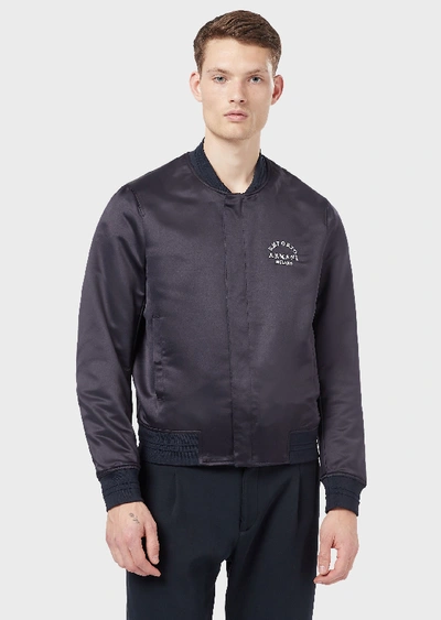 Shop Emporio Armani Blouson Jackets - Item 41906714 In Navy Blue