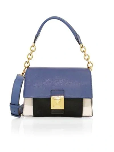 Shop Furla Mini Diva Leather Shoulder Bag In Blue