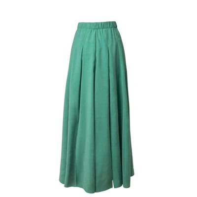 Shop Tomcsanyi Vac Lucky Green Multi Slits Midi Skirt