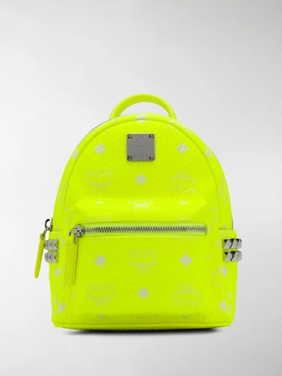 Shop Mcm Mini Stark Backpack In Yellow