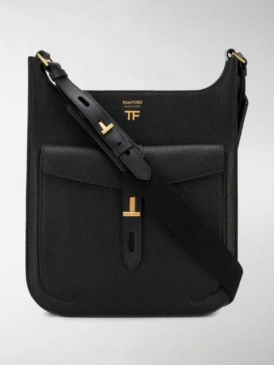 Shop Tom Ford T Twist Crossbody Bag In Black