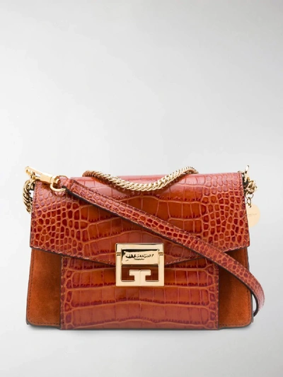 Shop Givenchy Gv3 Shoulder Bag In Brown
