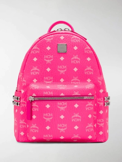 Shop Mcm Stark Backpack In Pink