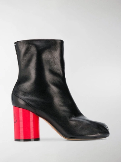 Shop Maison Margiela Heeled Tabi Boots In Black