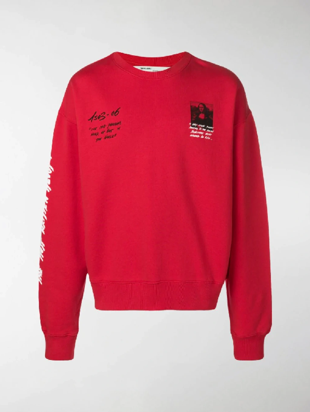 Off white Mona Lisa Print Sweatshirt In Red ModeSens