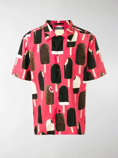 Shop Dolce & Gabbana Ghiaccioli Print Shirt In Pink