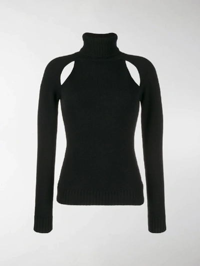 Shop Tom Ford Cut-out Turtleneck Sweater In Black