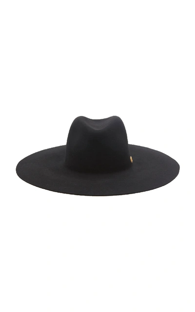 Shop Valentino Vlogo Large Brim Hat In Black