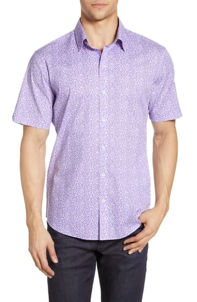 Shop Zachary Prell Rivera Regular Fit Shirt In Purple