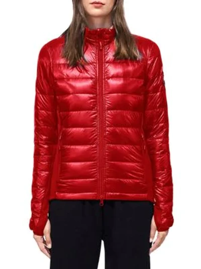 Shop Canada Goose Hybridge Lite Quilted Down Puffer Jacket In Red