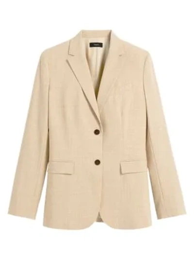 Shop Theory Classic Twill Wool Blazer In Taupe Grey
