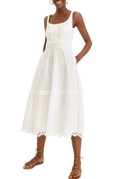 j crew white dress
