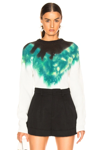 Shop A.l.c Elinor Pullover Tie Dye In Green & Black