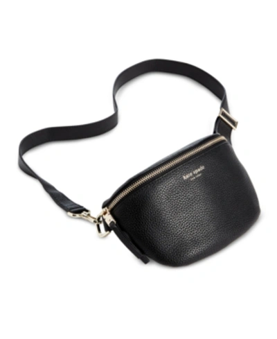Shop Kate Spade New York Polly Small Leather Belt Bag In Black