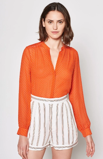 Shop Joie Mintee G Silk Top In Warm Terracotta