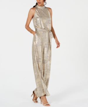 vince camuto gold jumpsuit