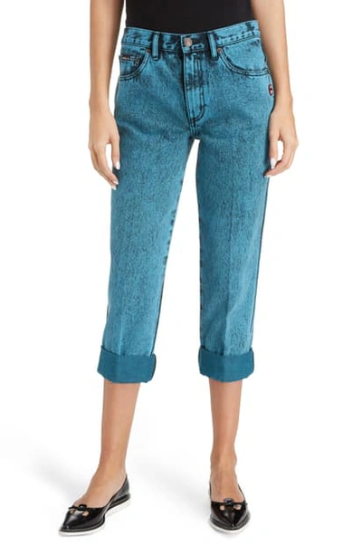 Shop Marc Jacobs The Turn Up Overdye Jeans In Blue