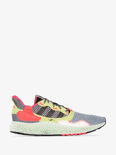 Shop Adidas Originals Adidas Zx 4000 4d Sneakers In Multicoloured