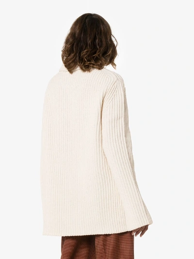 Shop Joseph Roll Neck Wool Sweater In White