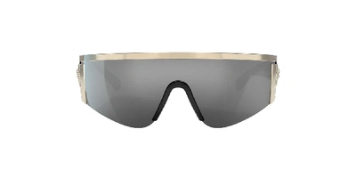 Shop Versace Man Sunglasses Ve2197 In Grey Mirror Black