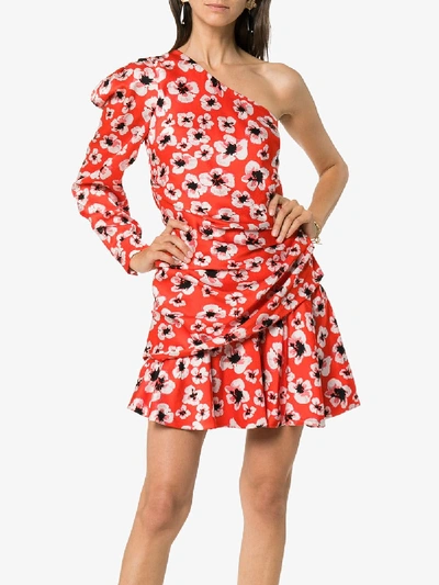 Shop Borgo De Nor Christina Floral Mini Dress In Red