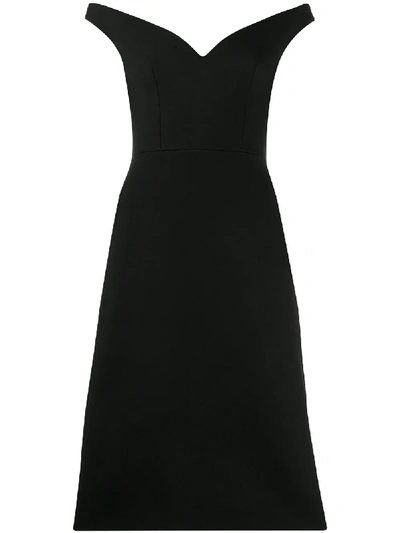 Shop Prada Off The Shoulder Dress - Black
