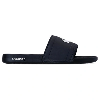 Shop Lacoste Men's Fraisier Slide Sandals In Black