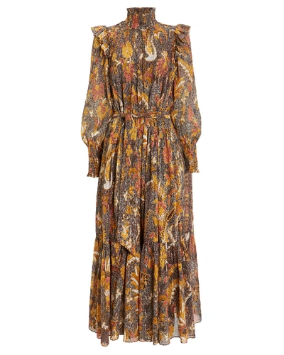 Shop Ulla Johnson Constantine Birds Of Paradise Voile Dress In Multi