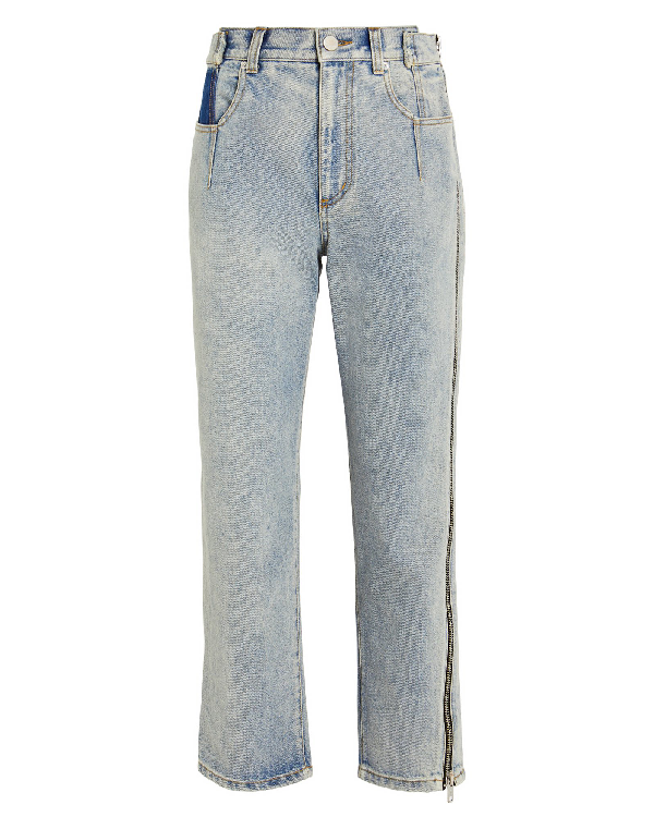 3.1 Phillip Lim Zipper Seam Jeans In Denim-lt | ModeSens