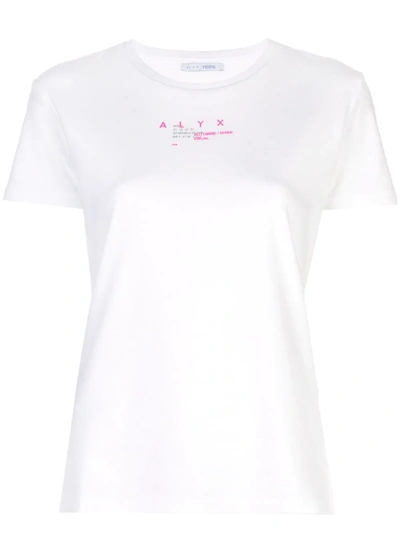 Shop Alyx 1017  9sm Logo Print T-shirt - 007 White