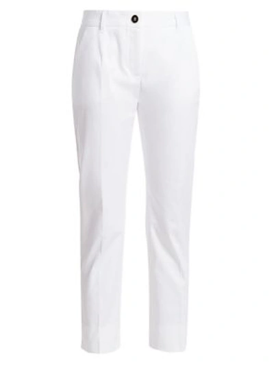 Shop Dolce & Gabbana Women's Cropped Ankle Pants In White