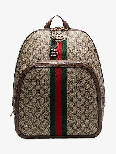 Shop Gucci Double G With Snake Keychain In Metallic