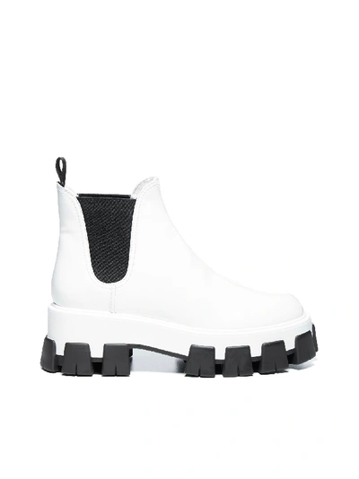 Shop Prada Boots In Bianco