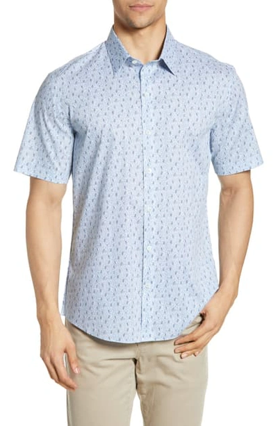 Shop Zachary Prell Lin Regular Fit Shirt In Blue