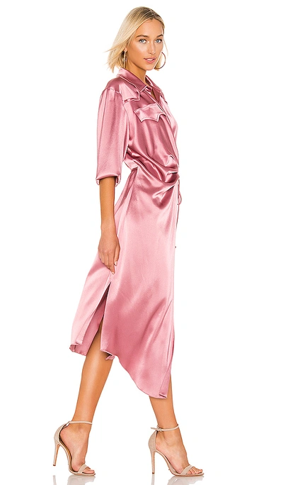 Shop Nanushka Lais Wrap Dress In Rose