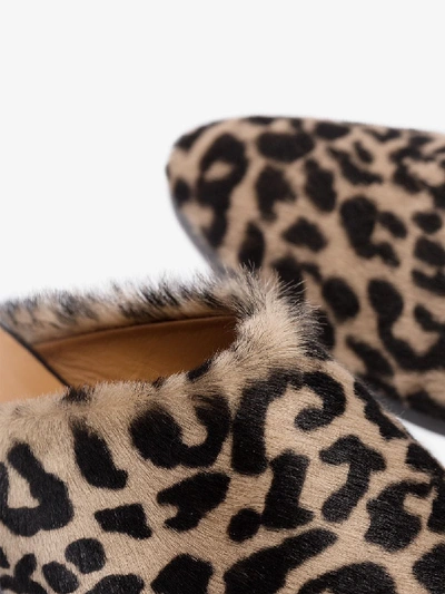 Shop Atp Atelier Brown And Black Anzi Flat Leopard Print Slippers